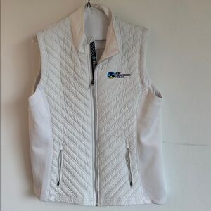 Levelwear White Quilted Pebble Beach Vest 0002